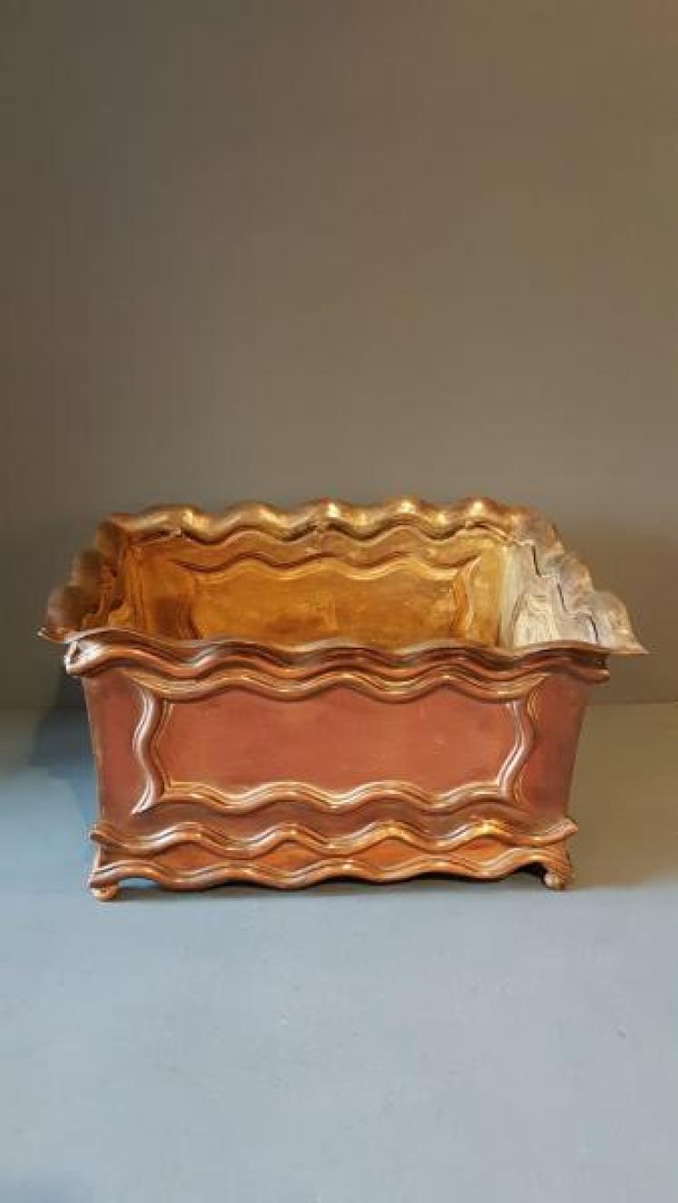 Regency Patinated Brass Planter - Image 5