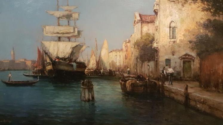 Fine Original Oil of Venice by Marc Aldine - Image 6