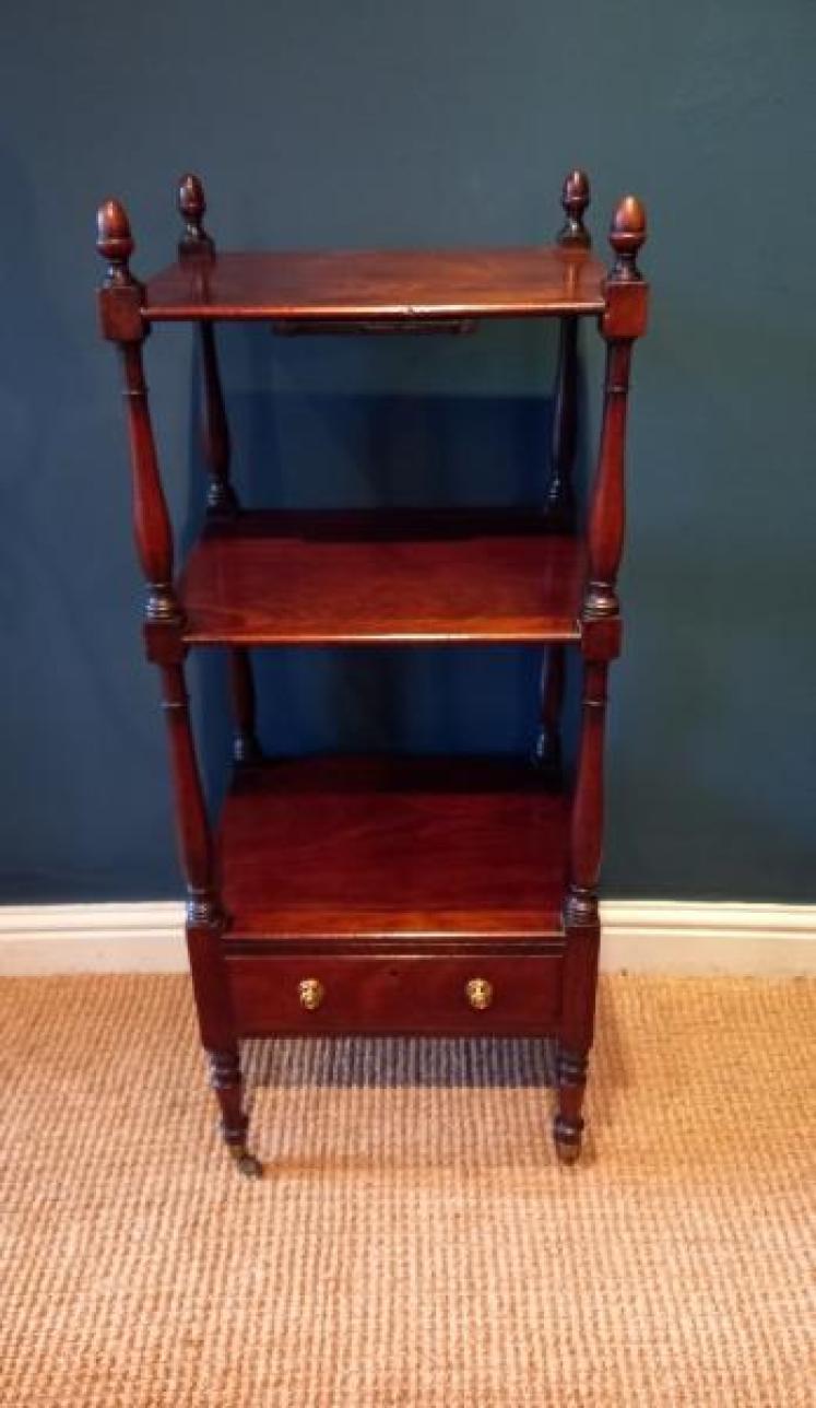 Late Regency Mahogany Three Tier Stand - Image 1