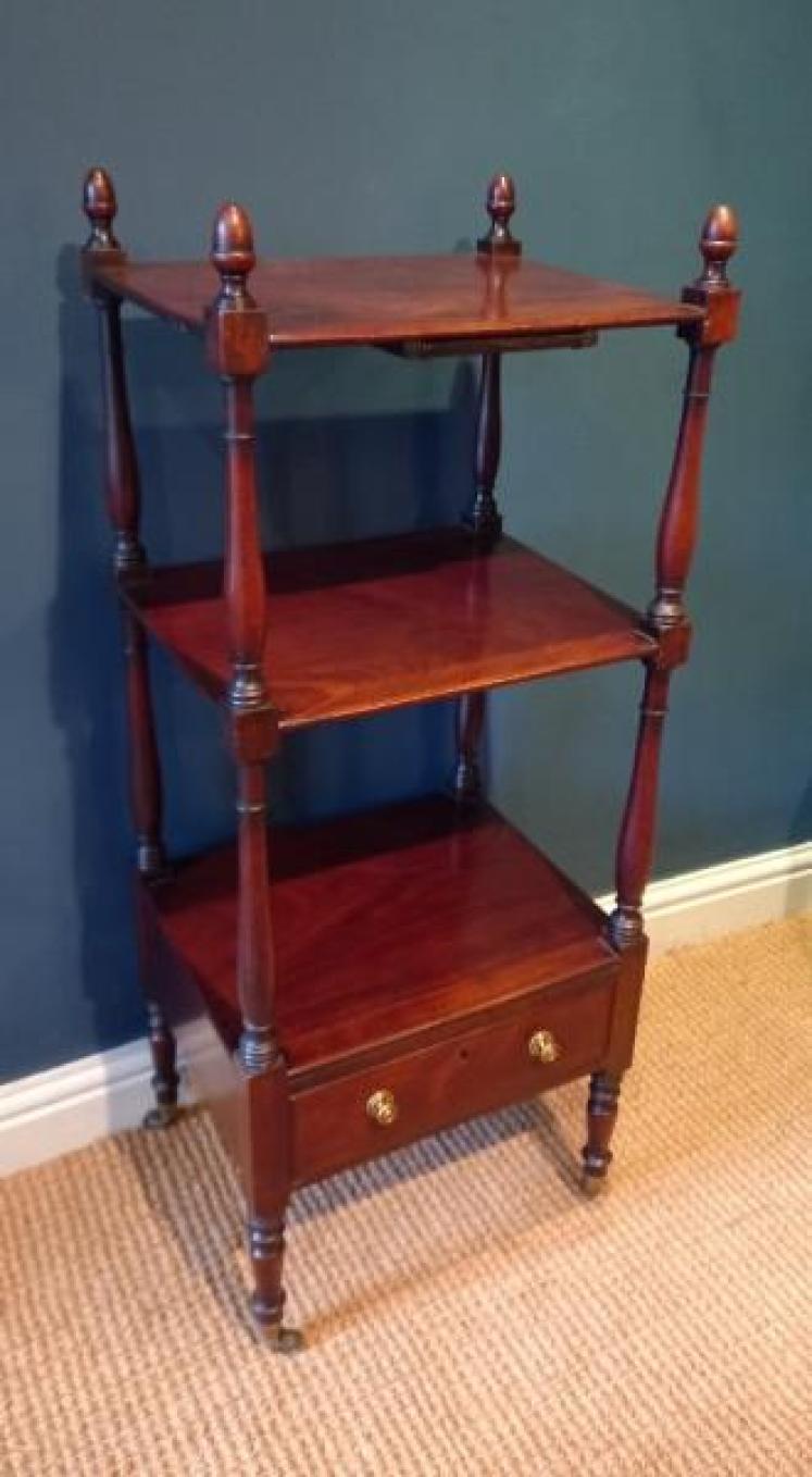 Late Regency Mahogany Three Tier Stand - Image 2