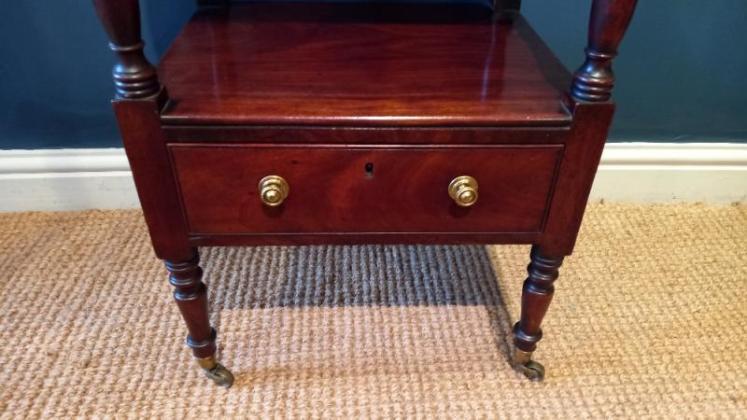 Late Regency Mahogany Three Tier Stand - Image 3