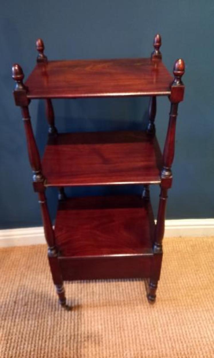 Late Regency Mahogany Three Tier Stand - Image 6