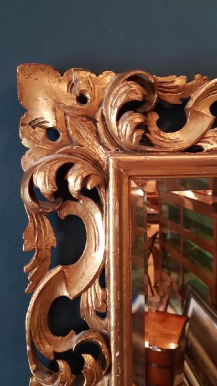 Antique Florentine Timber Gilt Mirror - Image 4