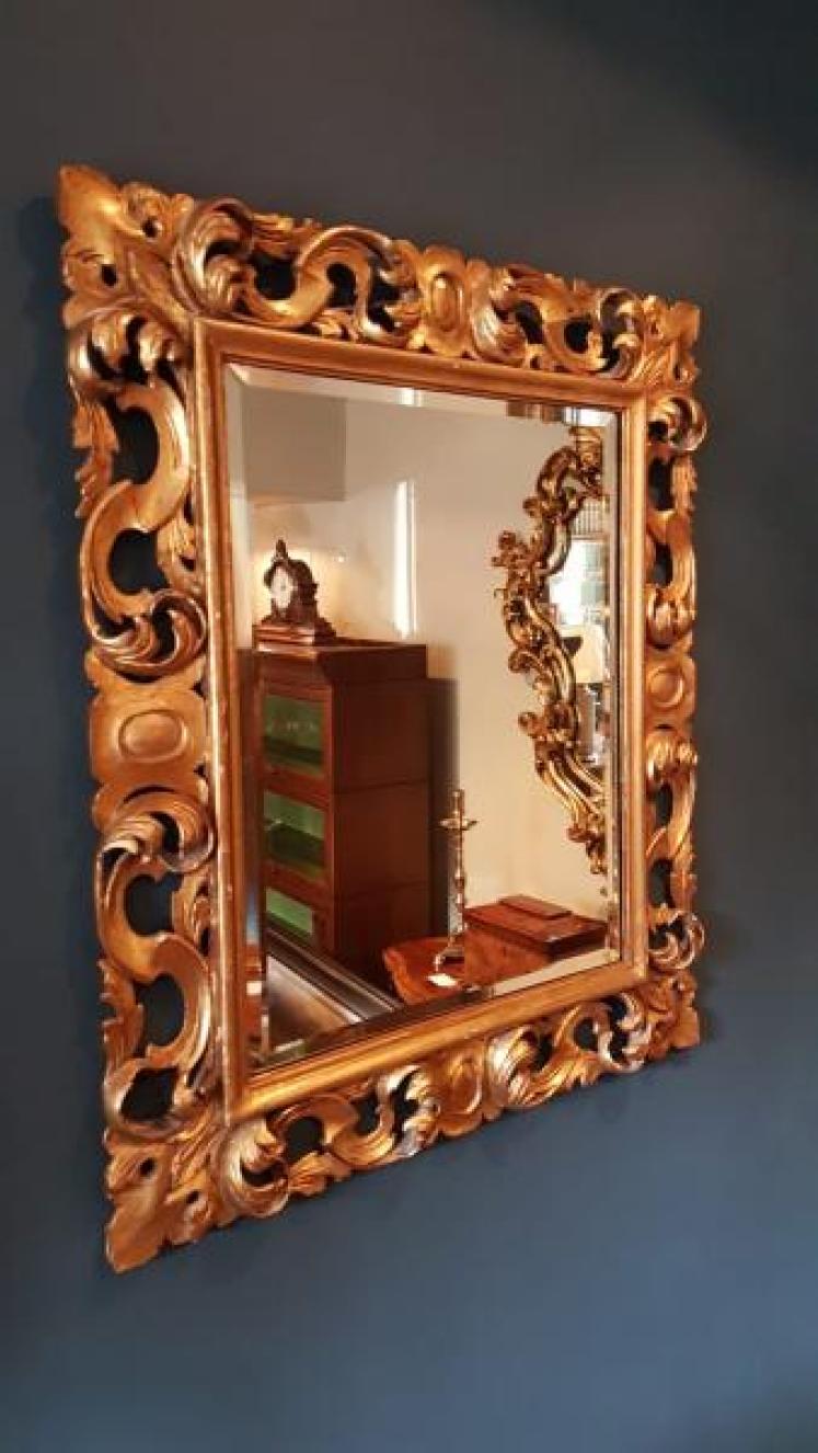 Antique Florentine Timber Gilt Mirror - Image 5