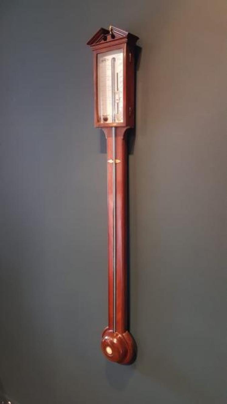 George III Mahogany Stick Barometer - Image 2