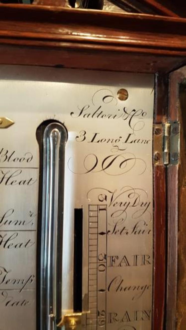 George III Mahogany Stick Barometer - Image 4