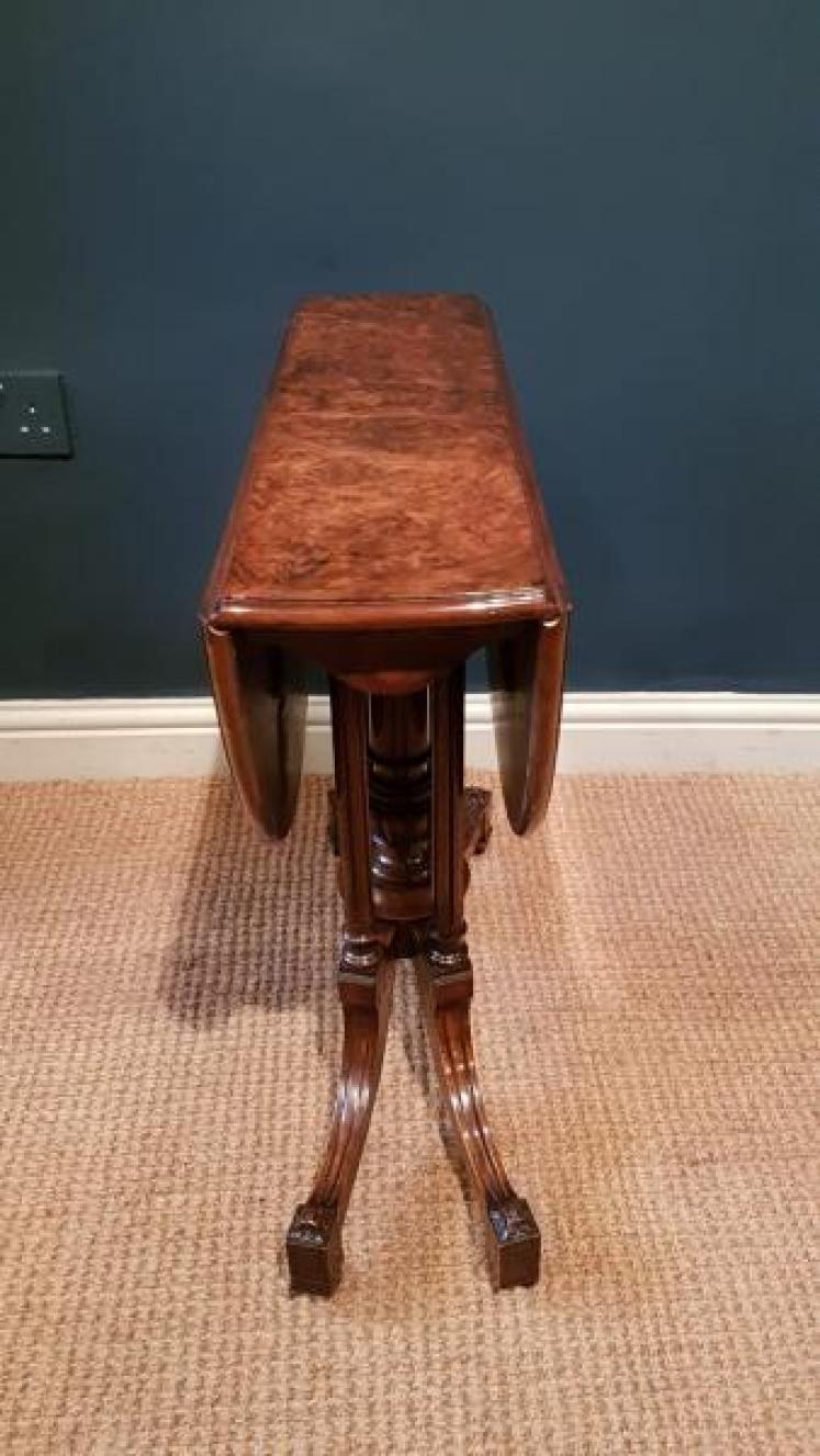 Fine Quality Burr Walnut Baby Sutherland Table - Image 3