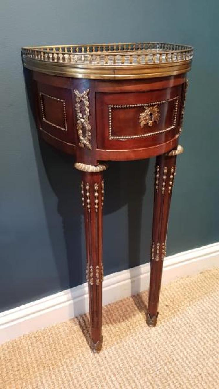 Matching Pair of Empire Style Side Tables - Image 2