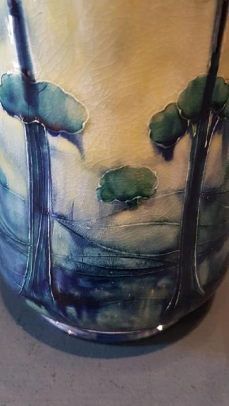 Large Moorcroft Hazeldene for Liberty Vase - Image 7