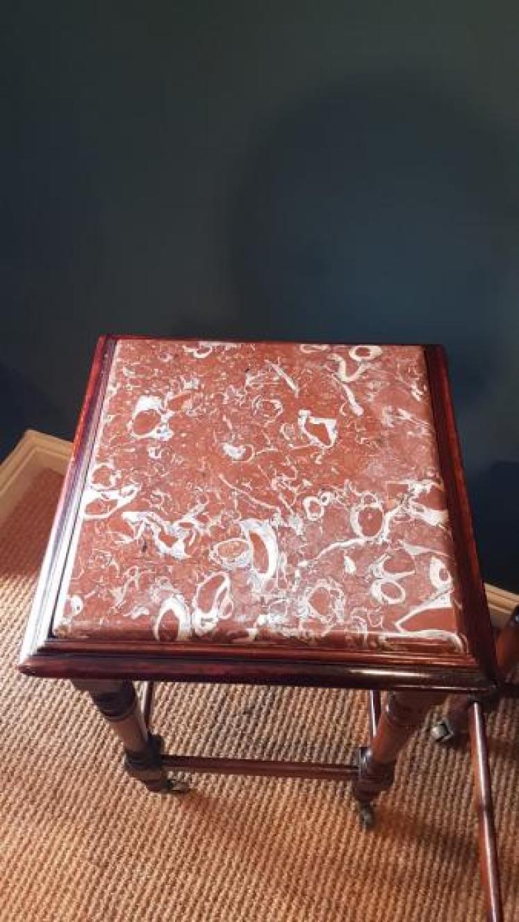 Pair of Victorian Marble Topped Lamp Tables - Image 6