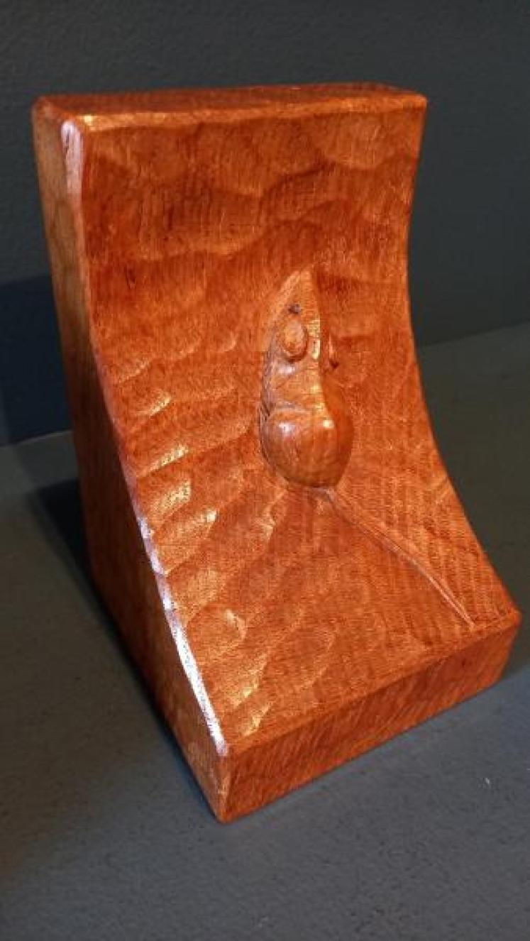 Pair of Early Mouseman Adzed Oak Bookends - Image 4