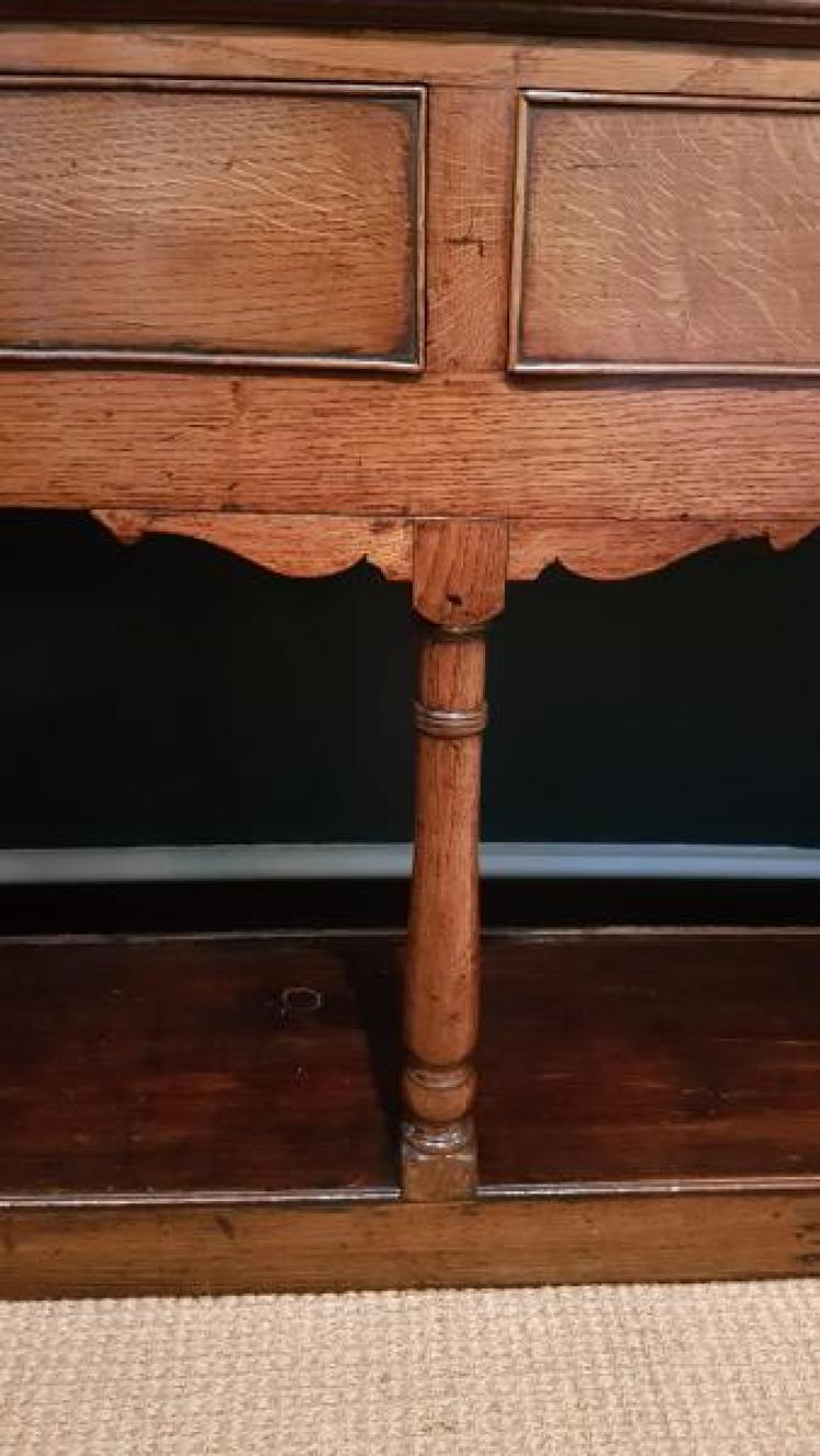 George II Oak Two Drawer Dresser  - Image 2
