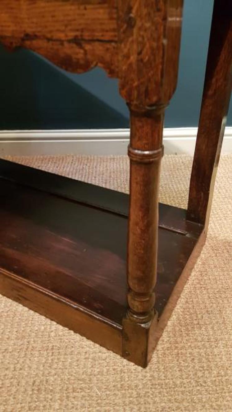 George II Oak Two Drawer Dresser  - Image 4