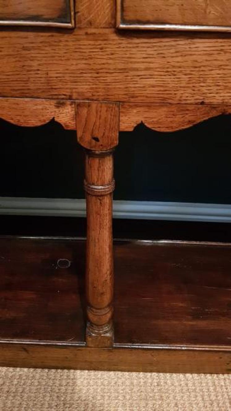 George II Oak Two Drawer Dresser  - Image 5