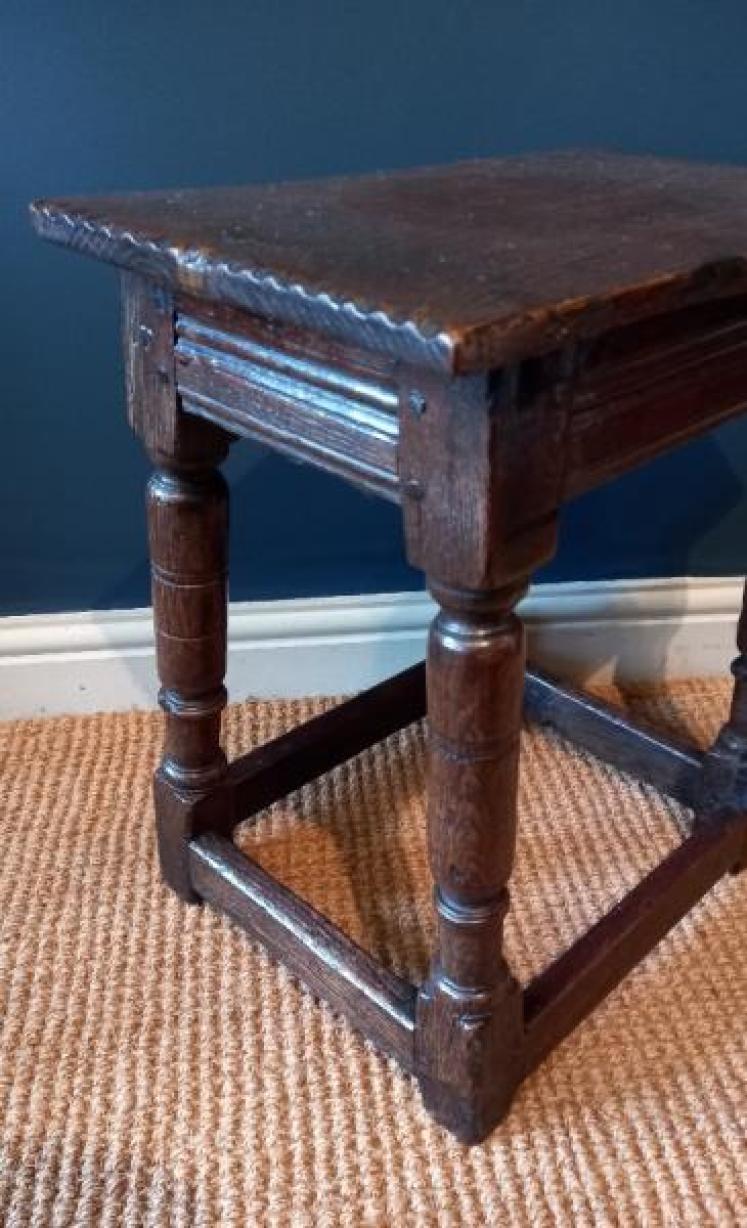 William & Mary Period Oak Joint Stool c.1700  - Image 5