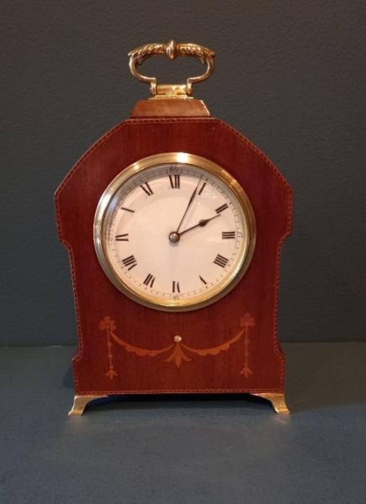 Edwardian Period Inlaid Bracket Style Mantel Clock - Image 1