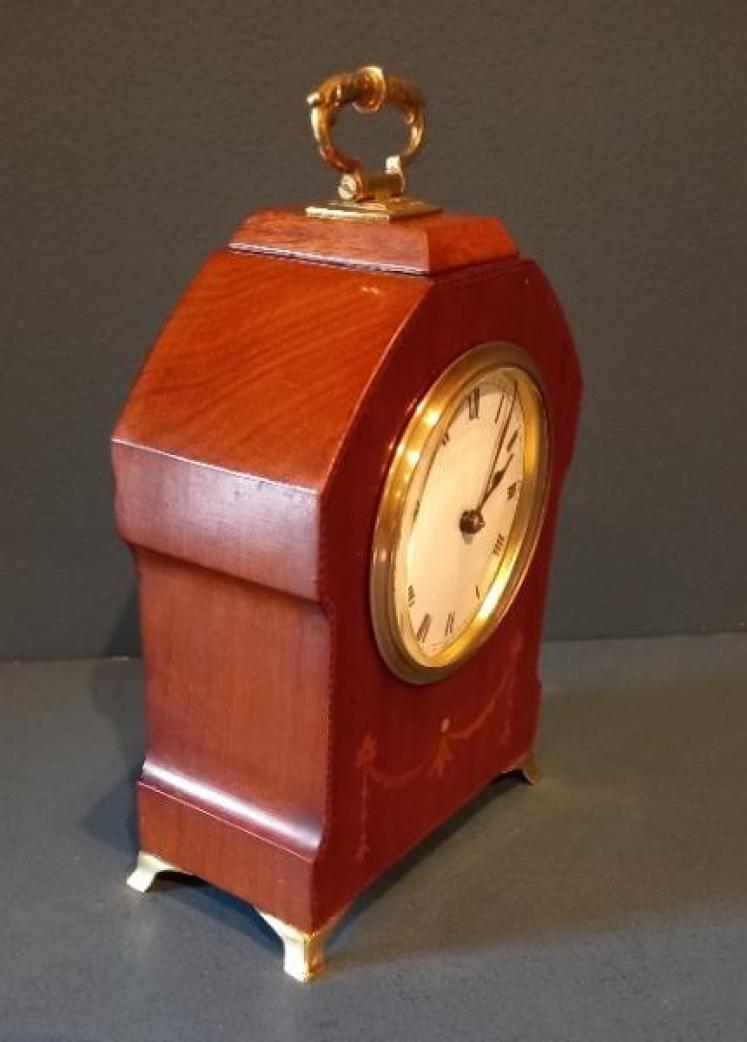 Edwardian Period Inlaid Bracket Style Mantel Clock - Image 5