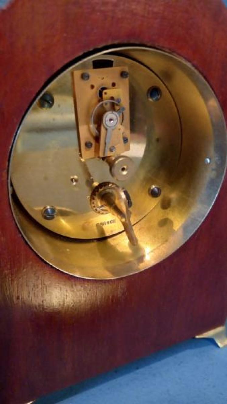 Edwardian Period Inlaid Bracket Style Mantel Clock - Image 6