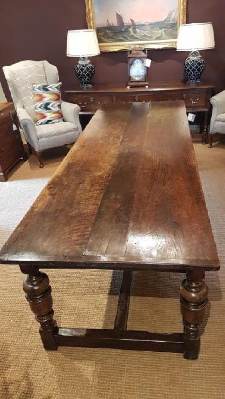 George III Oak 10 Seat Refectory Table - Image 2