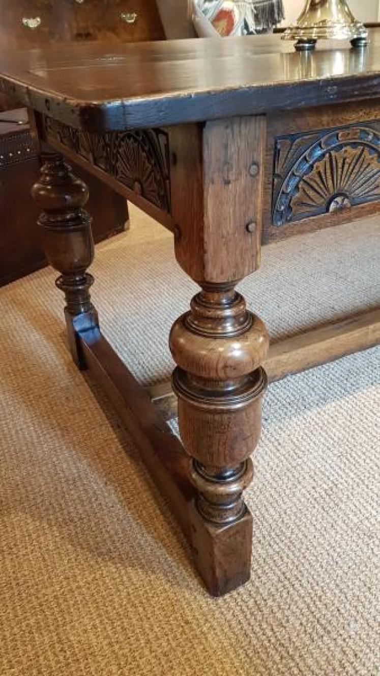 George III Oak 10 Seat Refectory Table - Image 3