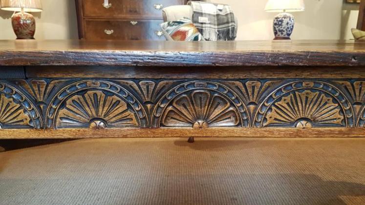 George III Oak 10 Seat Refectory Table - Image 6
