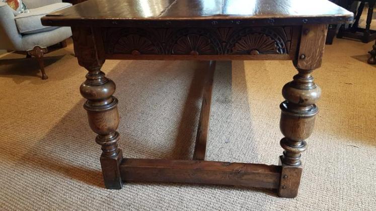 George III Oak 10 Seat Refectory Table - Image 7