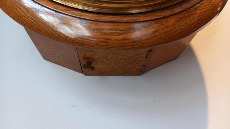 Victorian Light Oak 8 Day Dial Wall Clock - Image 5
