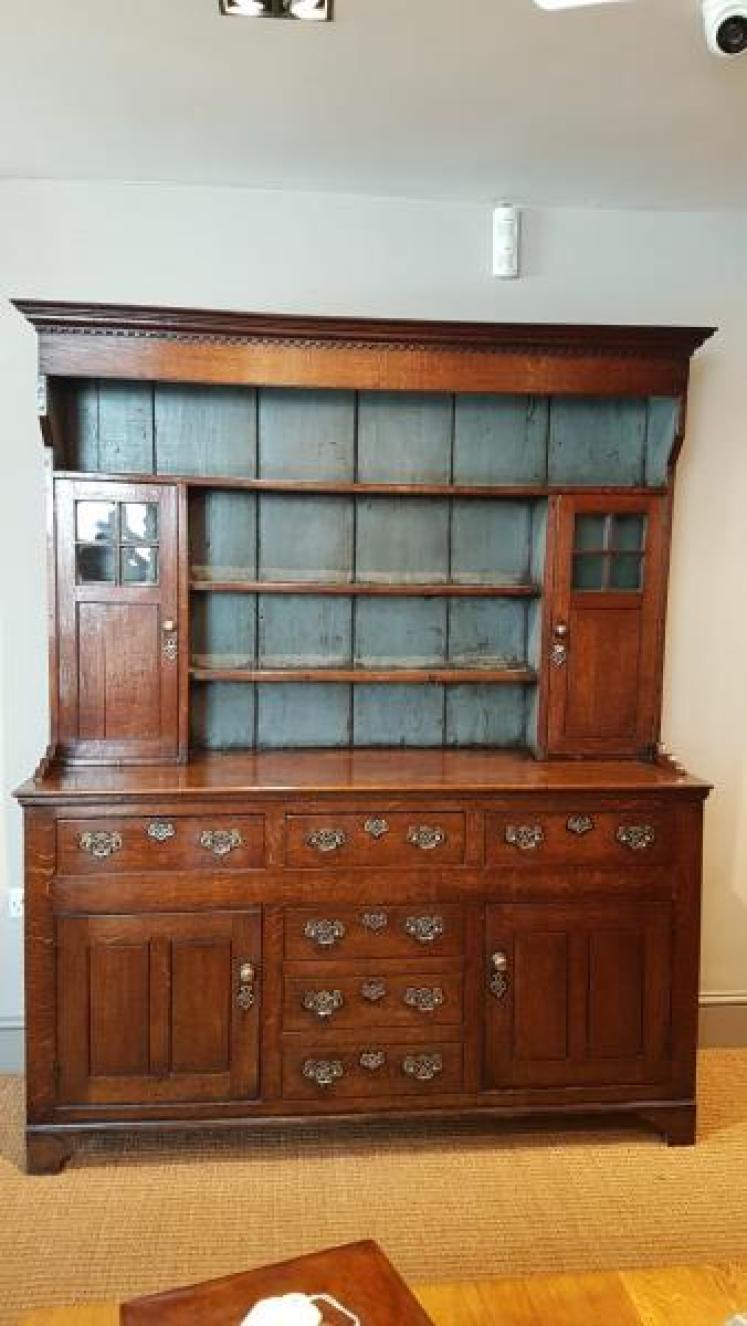 George III Oak Dresser and Rack - Image 1