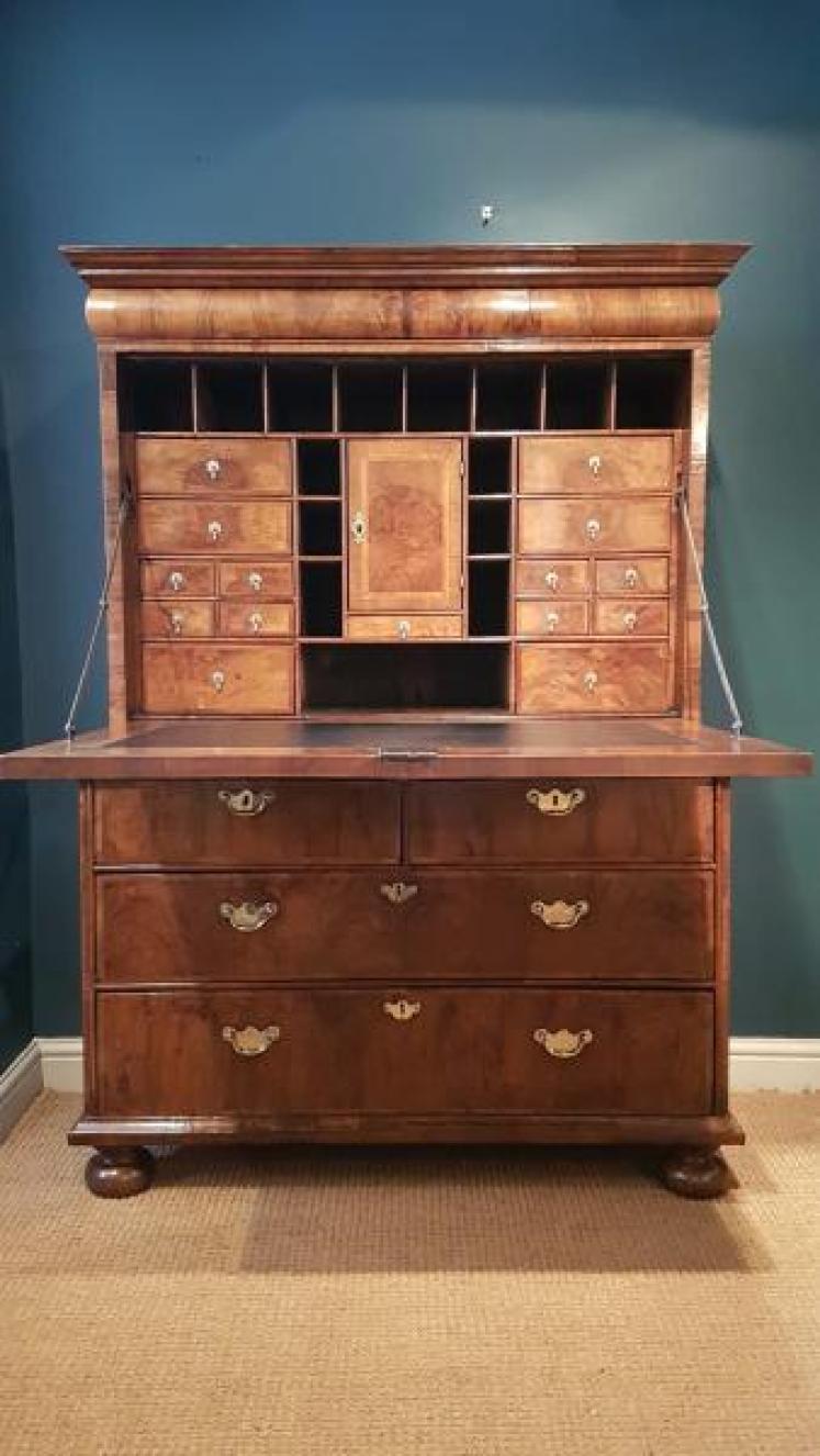 William and Mary Period Walnut Escritoire - Image 2