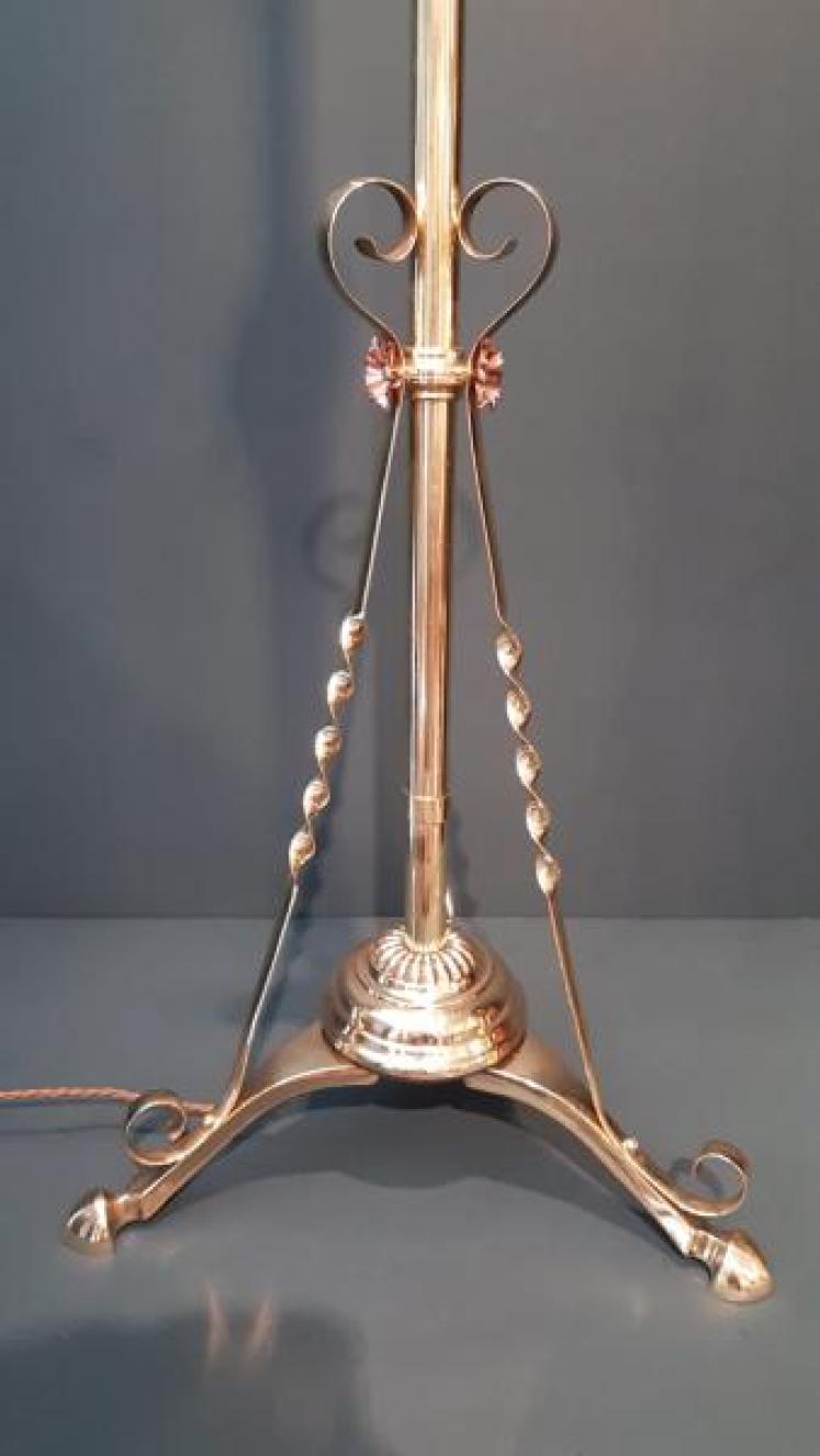 Edwardian Brass Lamp Standard - Image 2