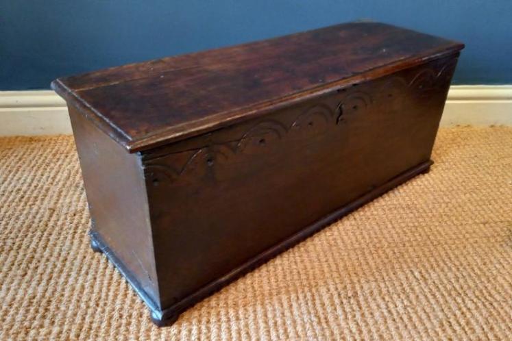 Small James II Period Oak Coffer c.1680 - Image 6