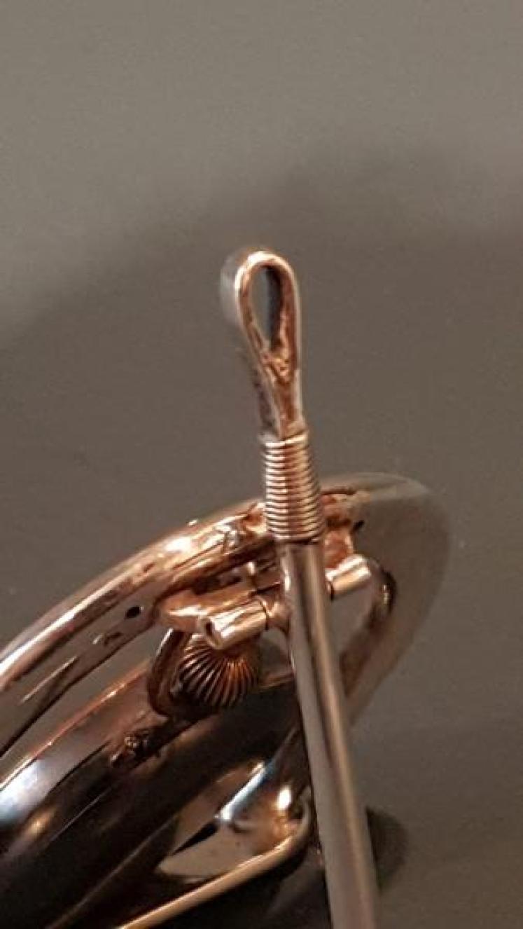 Unusual Silver Polo Stirrup And Stick Watch Holder  - Image 3