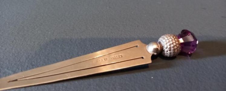 Edwardian Period Silver Thistle Top Bookmark - Image 3