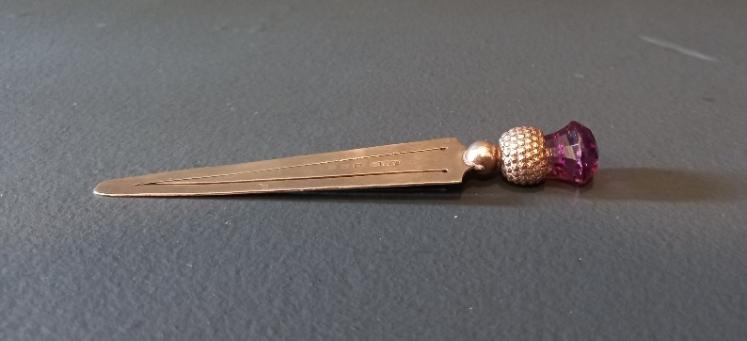 Edwardian Period Silver Thistle Top Bookmark - Image 6