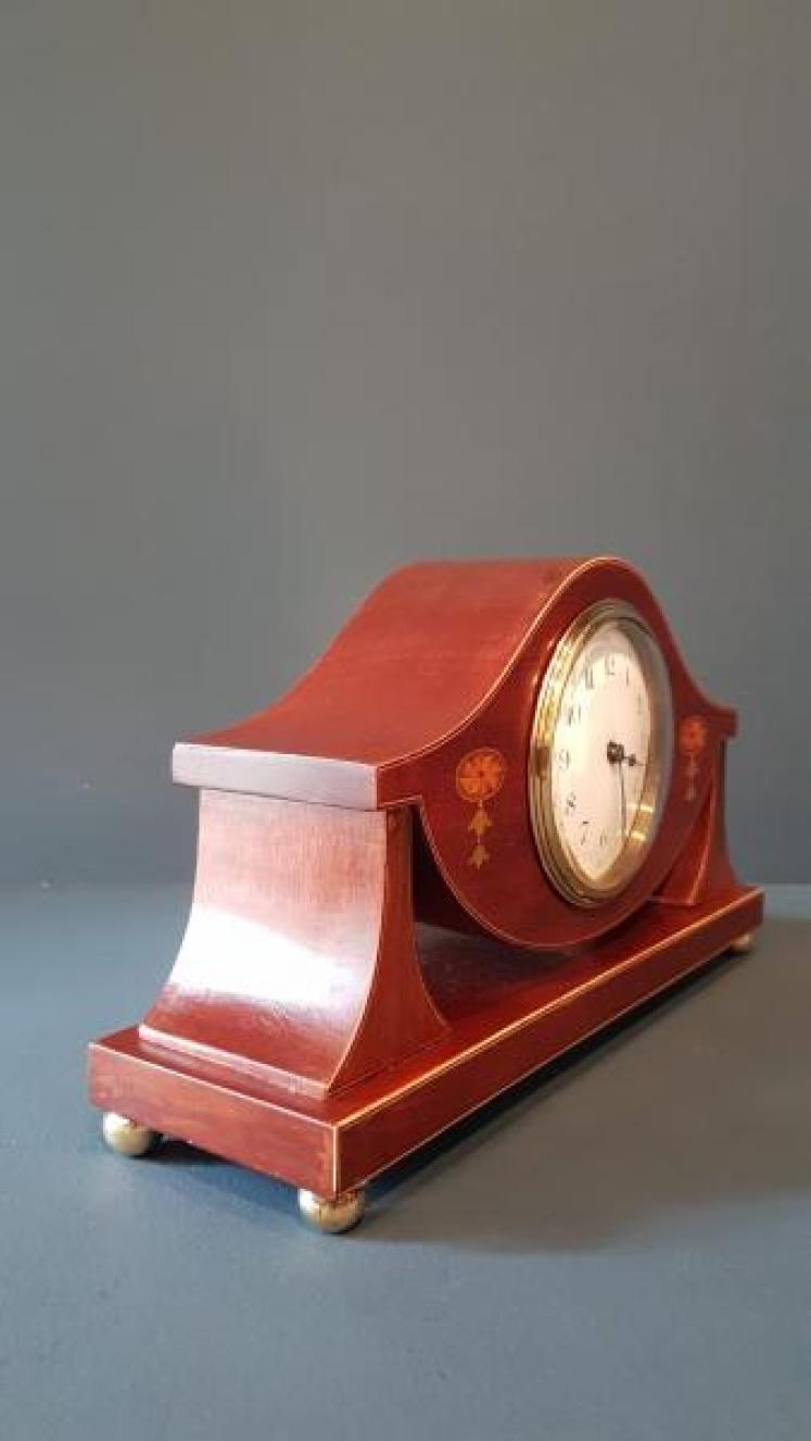 Fine Quality Edwardian Inlaid Mahogany Mantel Clock - Image 3