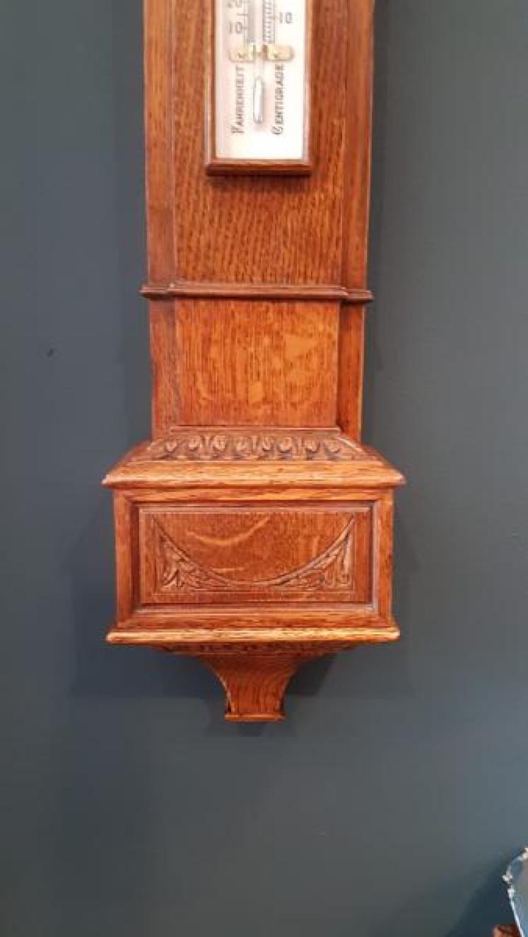Superb Victorian Oak Sea Coast Barometer - Image 7