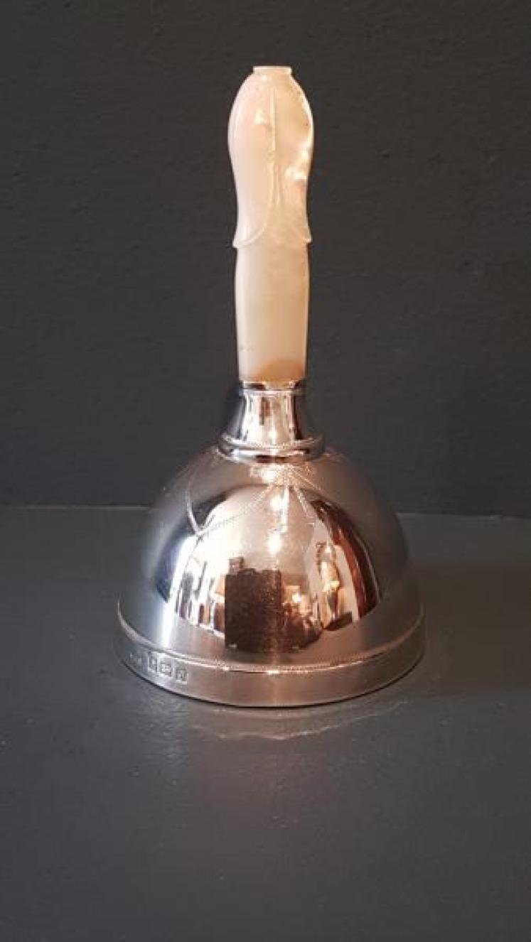 Edwardian Silver and Mother of Pearl Table Bell - Image 1
