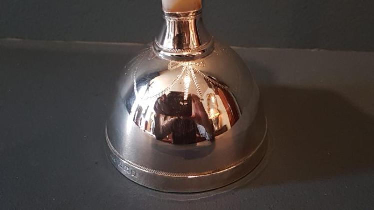 Edwardian Silver and Mother of Pearl Table Bell - Image 3