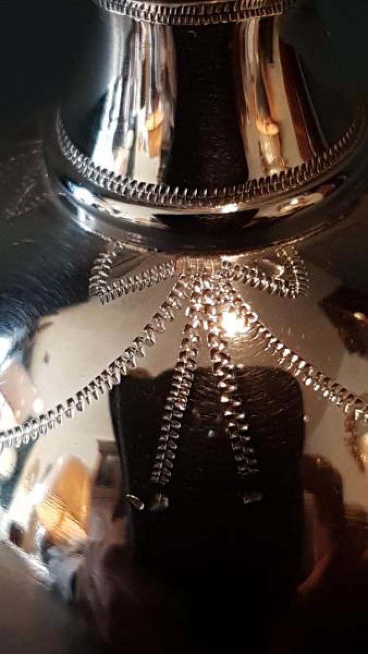Edwardian Silver and Mother of Pearl Table Bell - Image 5