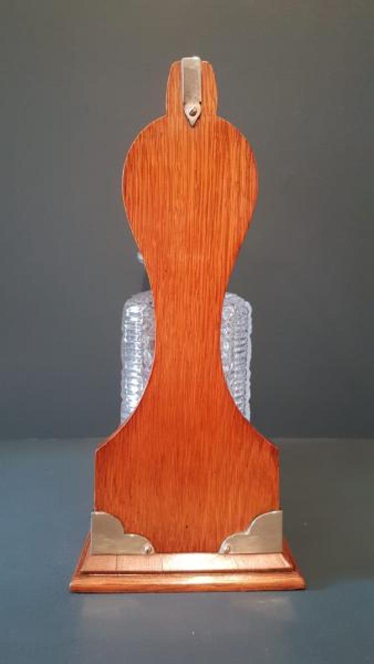 Victorian Oak 2 Bottle Tantalus - Image 3