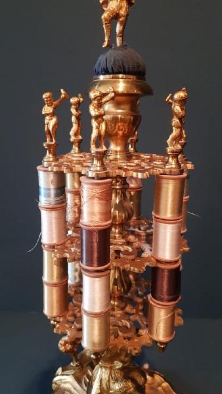 Fine Quality Gilt Bronze Bobbin Stand - Image 4
