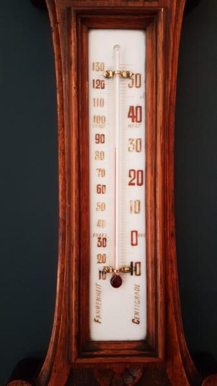 Victorian Oak Banjo Barometer - Image 3