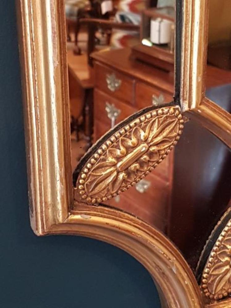 Victorian Timber Gilt Segmented Mirror - Image 3