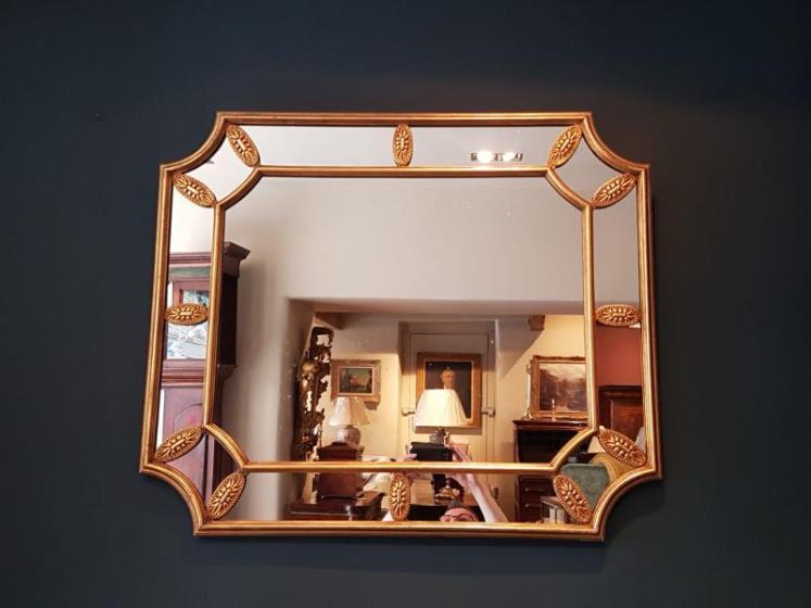 Victorian Timber Gilt Segmented Mirror - Image 6