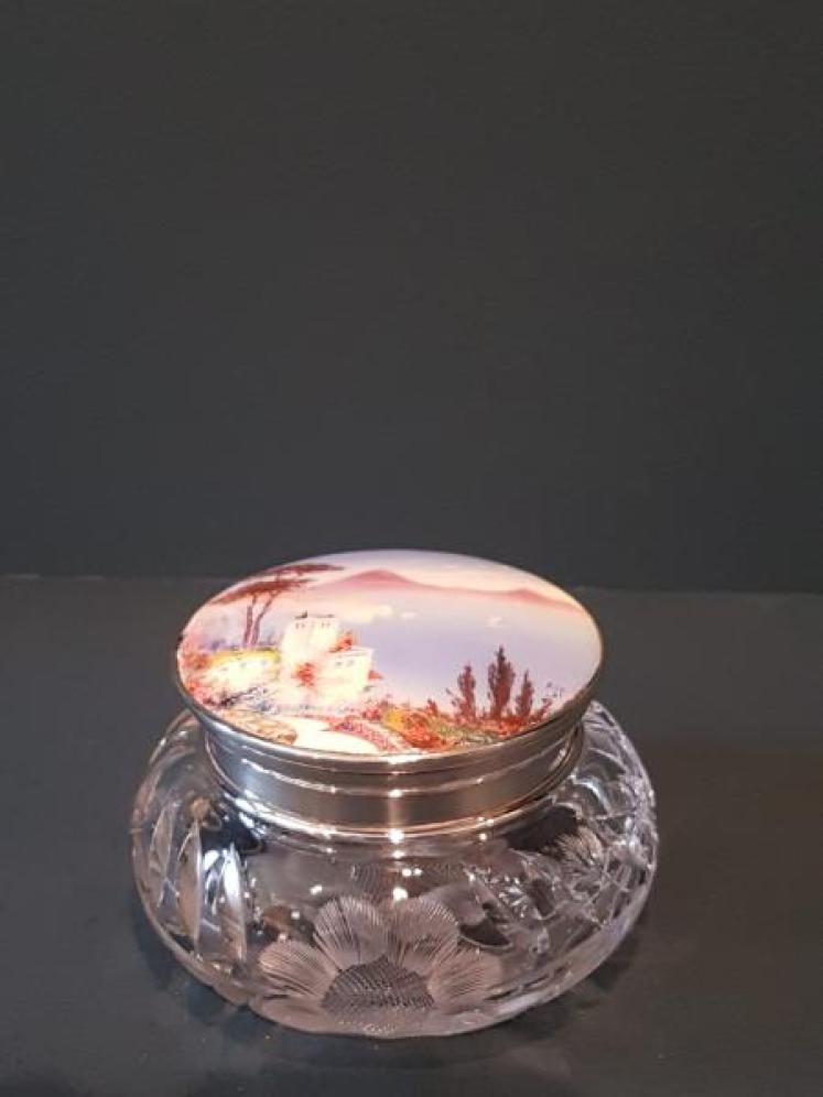 Fine Quality Enamel Top Table Jar - Image 1