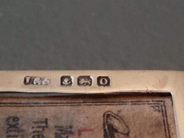 George V Silver and White Enamel Match Box Holder - Image 3