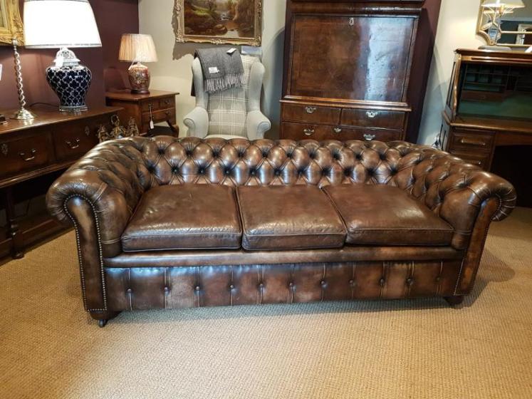 Leather Chesterfield Sofa - Image 1