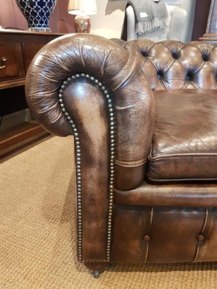 Leather Chesterfield Sofa - Image 4