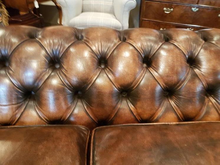Leather Chesterfield Sofa - Image 5