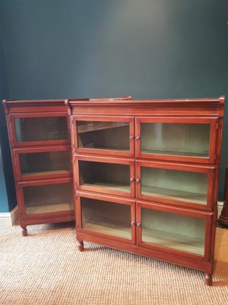 Pair of Edwardian Mahogany Barristers Bookcases - Image 1